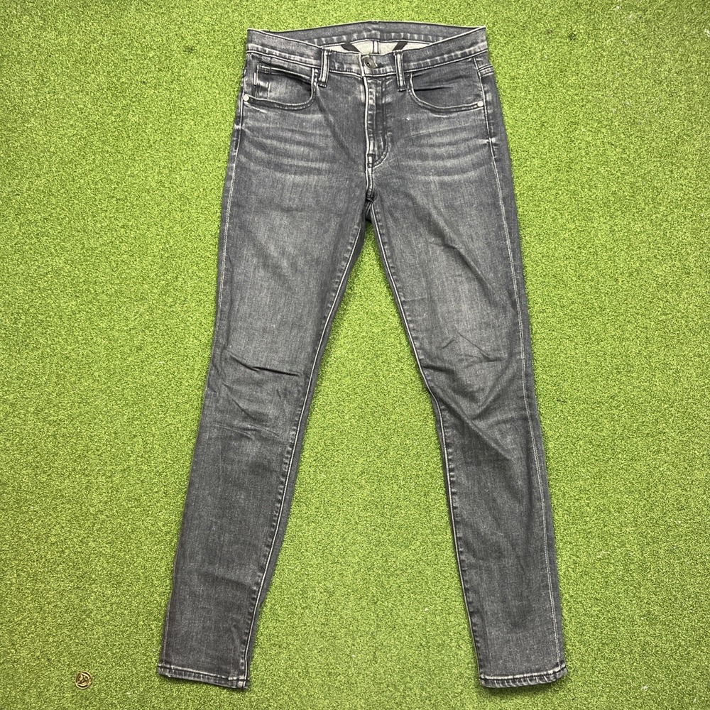 Helmut Lang Ankle Skinny Jeans Women 25 (28) Charcoal Black Mid Rise Stretch